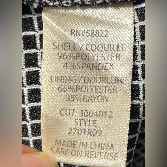 Max Studio Women's Double Knit Slim Trouser | Color: Black/White | Size: XS - Picture 9 of 9